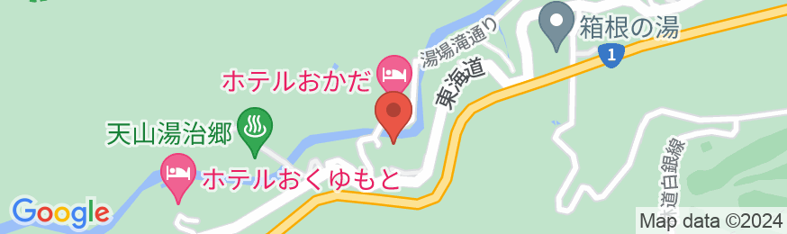 箱根湯本温泉 ホテル南風荘の地図