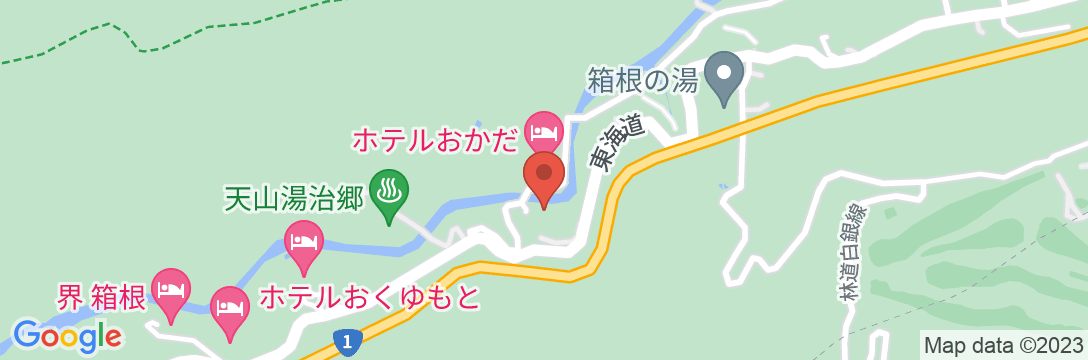 箱根湯本温泉 ホテル南風荘の地図