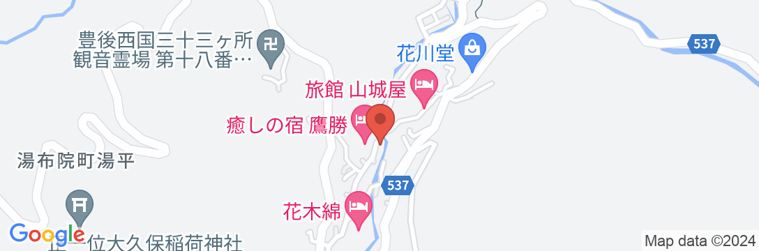 湯平温泉 宿潦ばん屋の地図