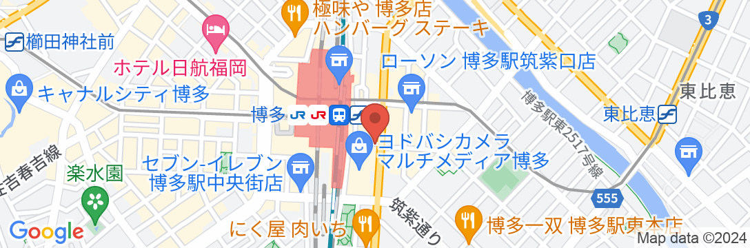ホテルセンチュリーアート<博多駅>の地図