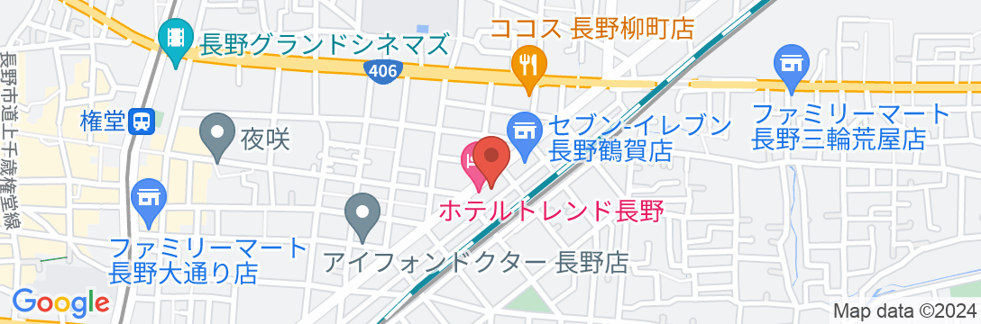 ホテルトレンド長野の地図