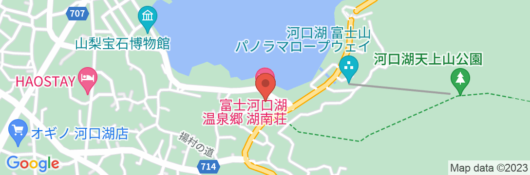 富士河口湖温泉 湖南荘の地図
