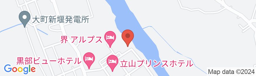 大町温泉郷 緑翠亭 景水の地図