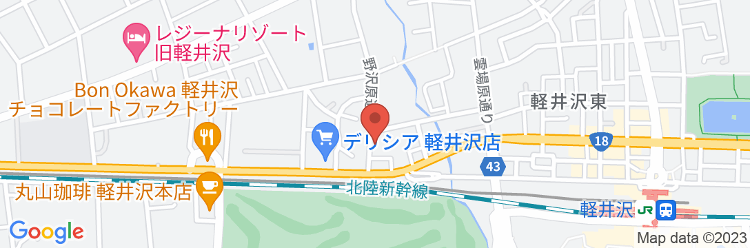 ホテル サイプレス軽井沢の地図