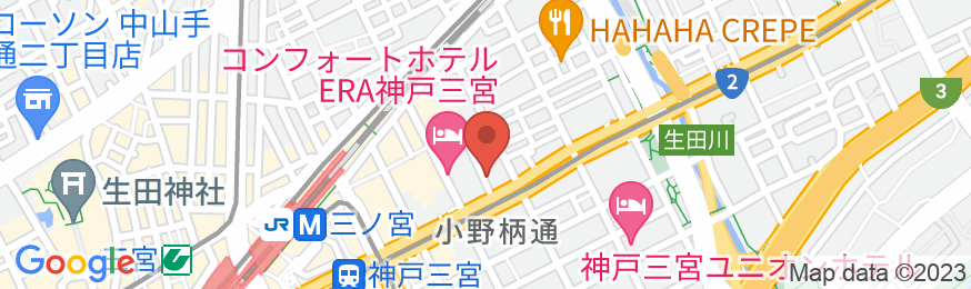 サンサイドホテル神戸三宮の地図