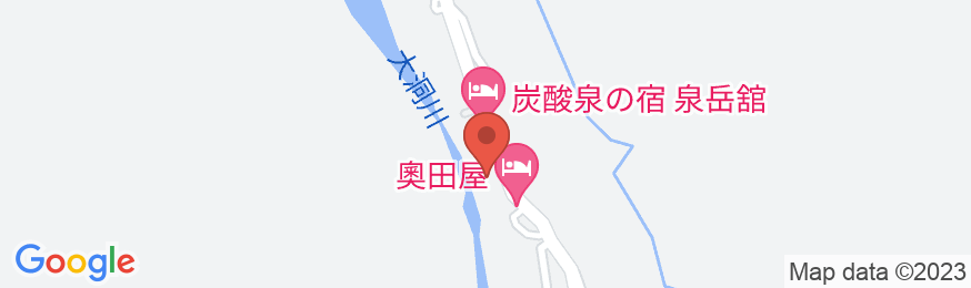 下呂の奥座敷 炭酸泉の宿 泉岳舘の地図