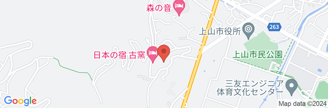 かみのやま温泉 葉山舘の地図