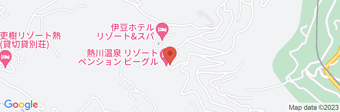 熱川温泉 リゾートペンション ビーグルの地図