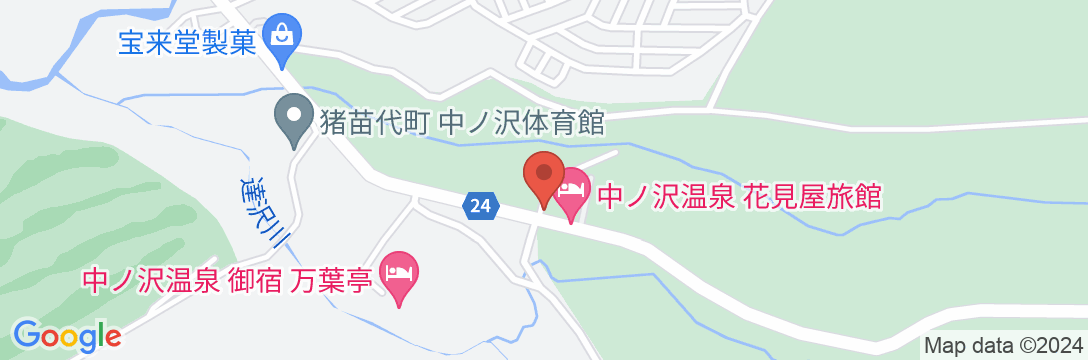 中ノ沢温泉 旅館 白城屋の地図