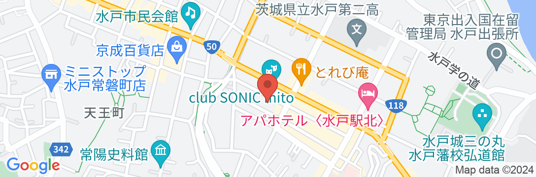 水戸第一ホテル本館の地図