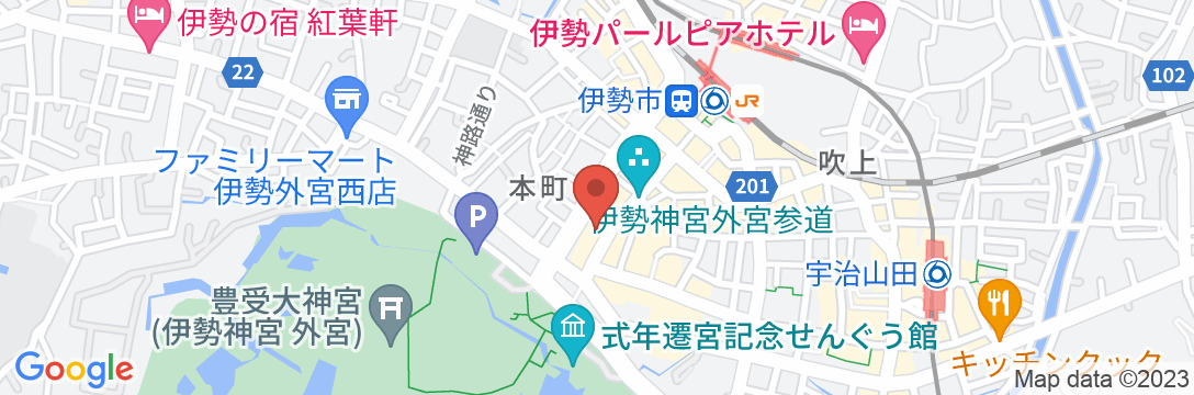 伊勢の宿 山田館の地図