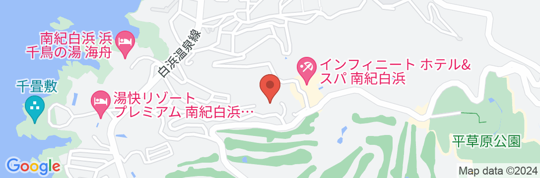 白浜温泉 ホテル天山閣 海ゆぅ庭の地図