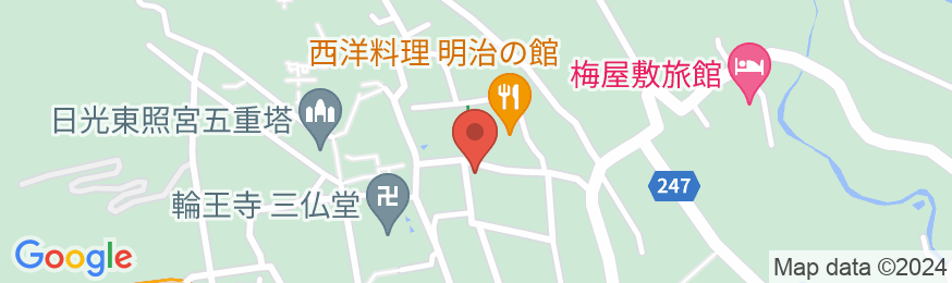 日光温泉 ホテル 清晃苑の地図