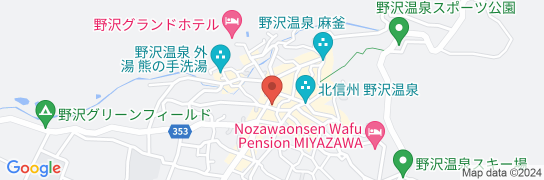 野沢温泉 朝日屋旅館の地図