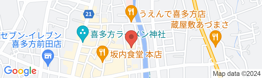 喜多方の宿 あづま旅館<福島県>の地図
