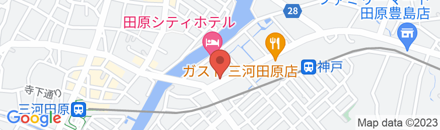 田原シティホテルの地図