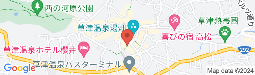 草津温泉 中村屋旅館<群馬県>の地図