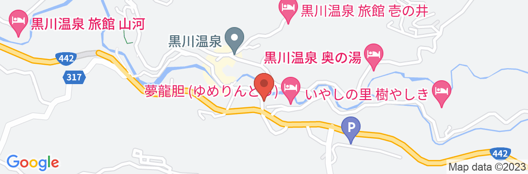 黒川温泉 旅館 わかばの地図