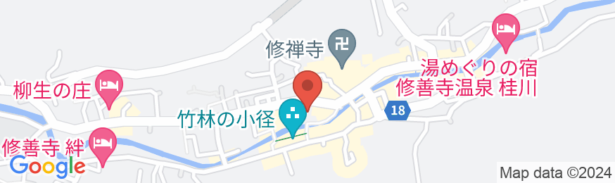 修善寺温泉 国の登録文化財の宿 新井旅館の地図