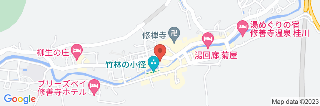 修善寺温泉 国の登録文化財の宿 新井旅館の地図
