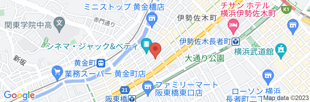 横浜ウィークリー伊勢佐木町店の地図