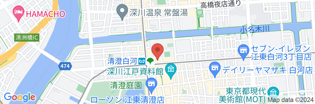 コンフォートホテル東京清澄白河の地図