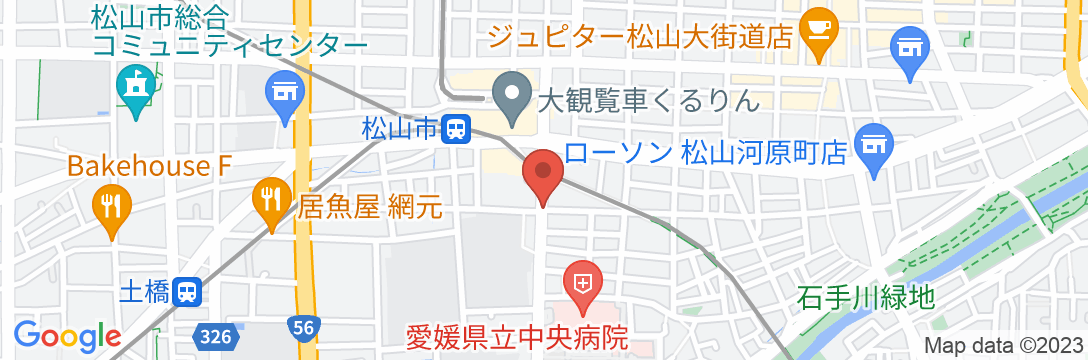 Tabist ビジネスホテル末広 松山の地図