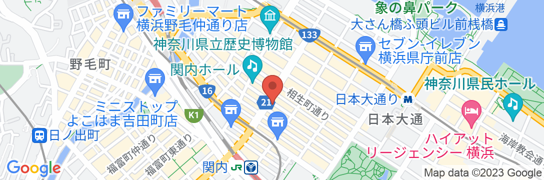 アパホテル〈横浜関内〉の地図