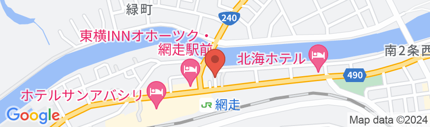 ホテルルートイン網走駅前の地図
