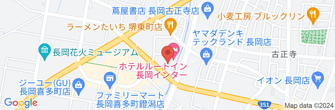 ホテルルートイン長岡インターの地図