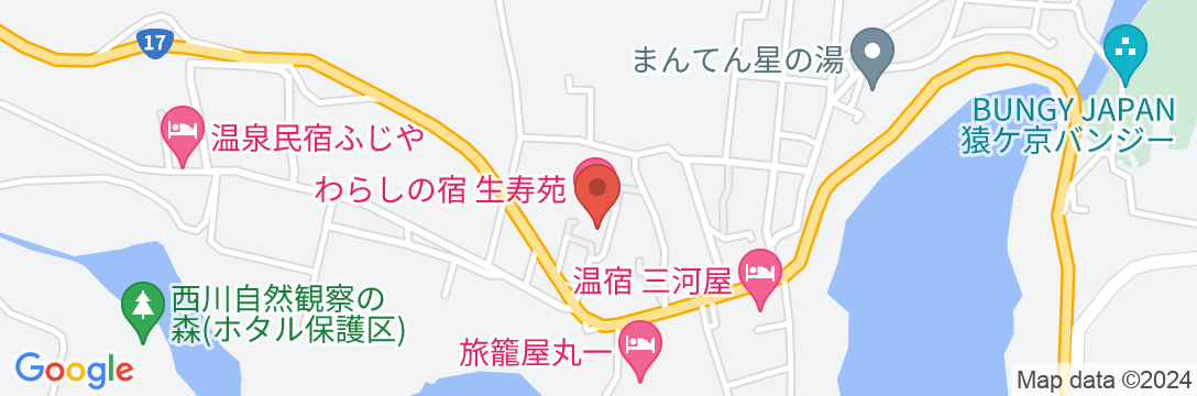 猿ヶ京温泉 生寿苑(しょうじゅえん)の地図