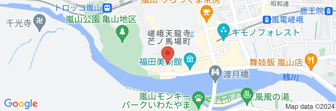 京都・嵐山 ご清遊の宿 らんざんの地図