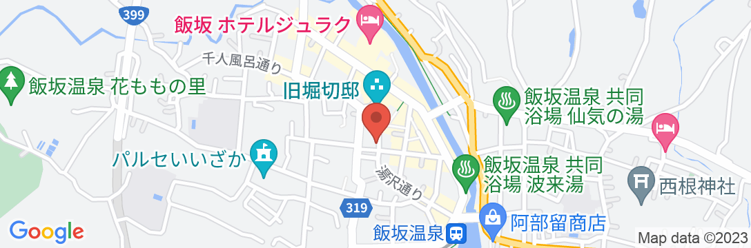 飯坂温泉 ほりえや旅館の地図
