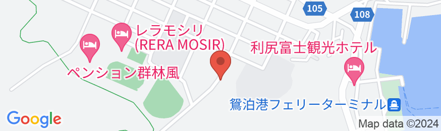 田中家 ひなげし館<利尻島>の地図