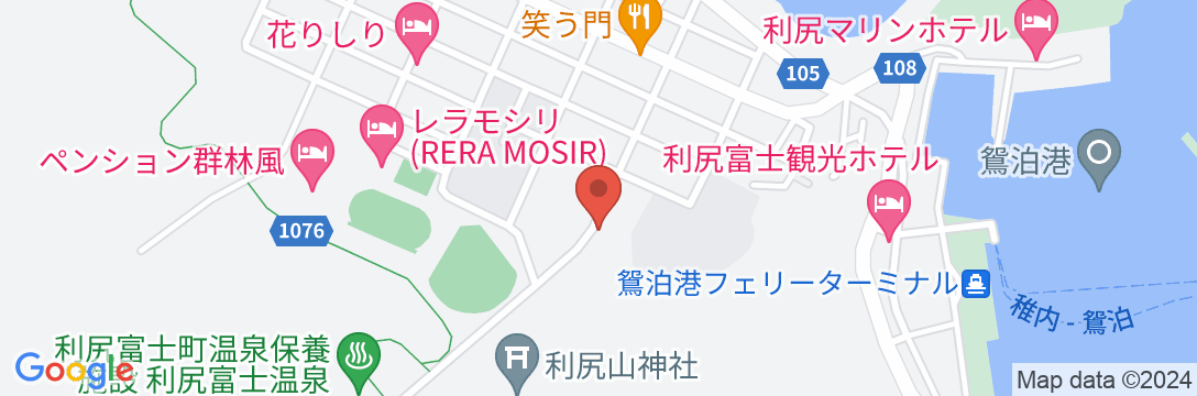 田中家 ひなげし館<利尻島>の地図