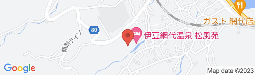 熱海網代温泉 源泉の宿ホテル松風苑の地図