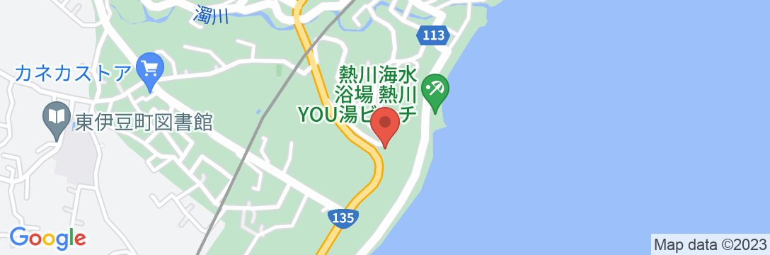 高台から海を望む 絶景の宿 伊豆・熱川温泉 粋光(SUIKO)の地図
