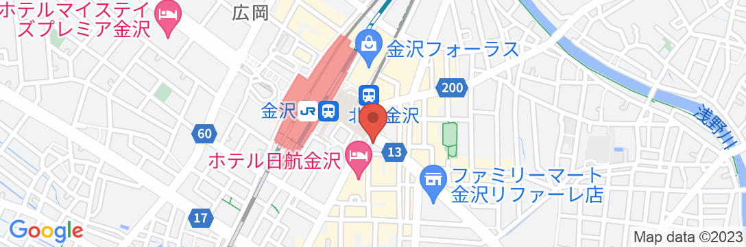 ガーデンホテル金沢の地図