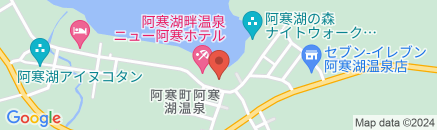 阿寒湖温泉 あかん鶴雅別荘鄙の座の地図