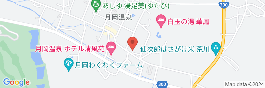 月岡温泉 村上館 湯伝の地図