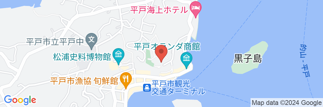 平戸温泉 国際観光ホテル 旗松亭の地図