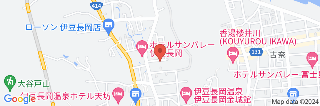 伊豆長岡温泉 ホテルサンバレー和楽の地図
