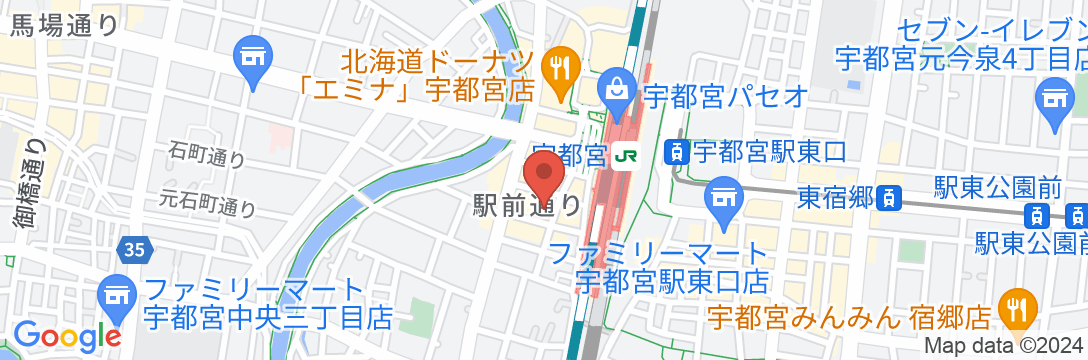 リッチモンドホテル宇都宮駅前の地図