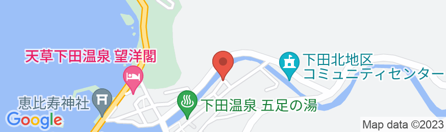 天草下田温泉 群芳閣 ガラシャの地図