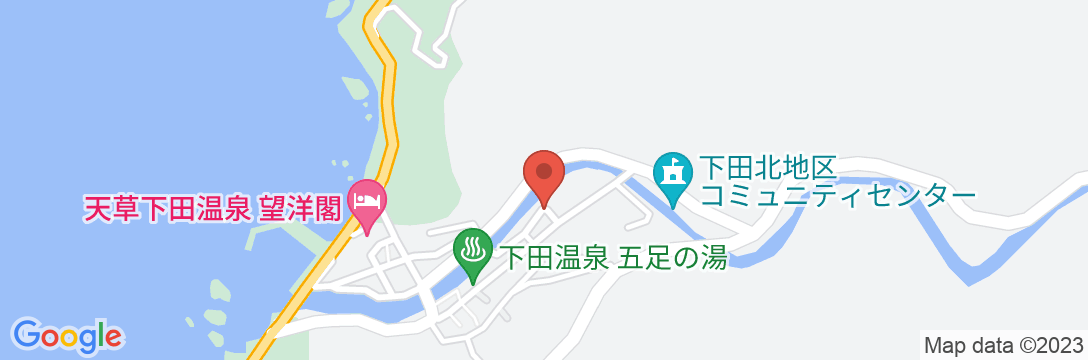 天草下田温泉 群芳閣 ガラシャの地図