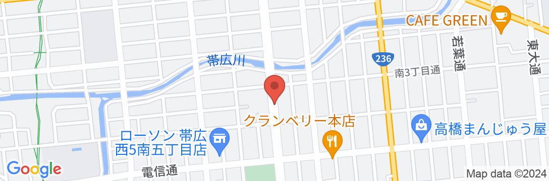 ホテル帯広ヒルズ(BBHホテルグループ)の地図