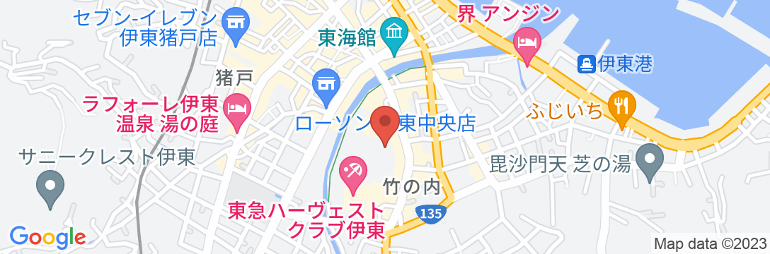 伊東温泉 ホテル暖香園の地図
