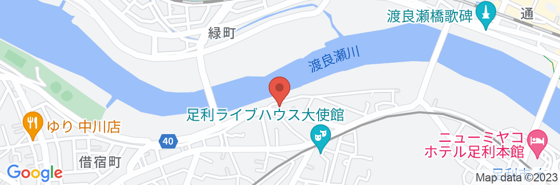 ビジネスホテル ニュー大栄 (足利)の地図