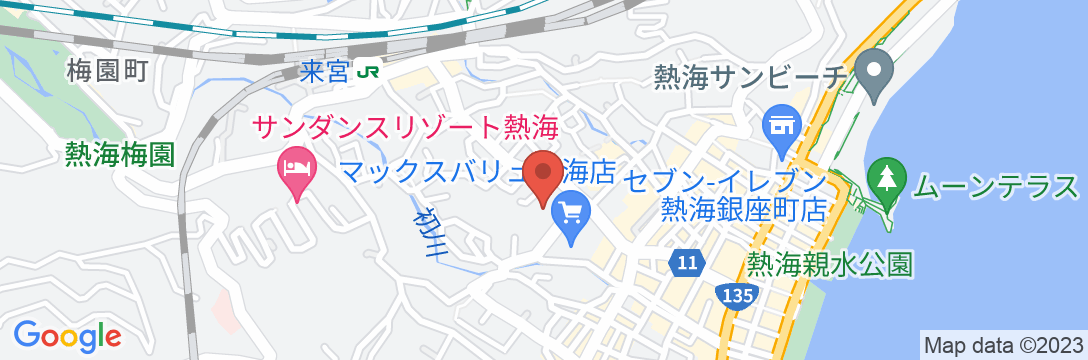 熱海温泉 三平荘の地図