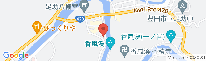 香嵐亭の地図